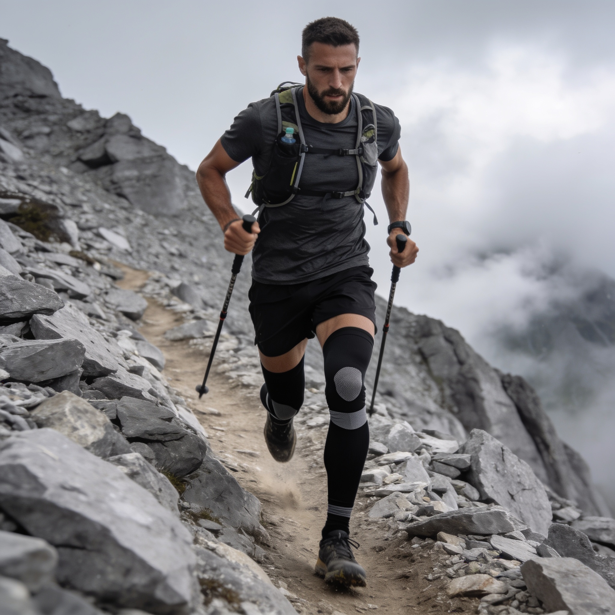 Nolan Bertheau, ultra-trailer, en manchons de compression Flexnea