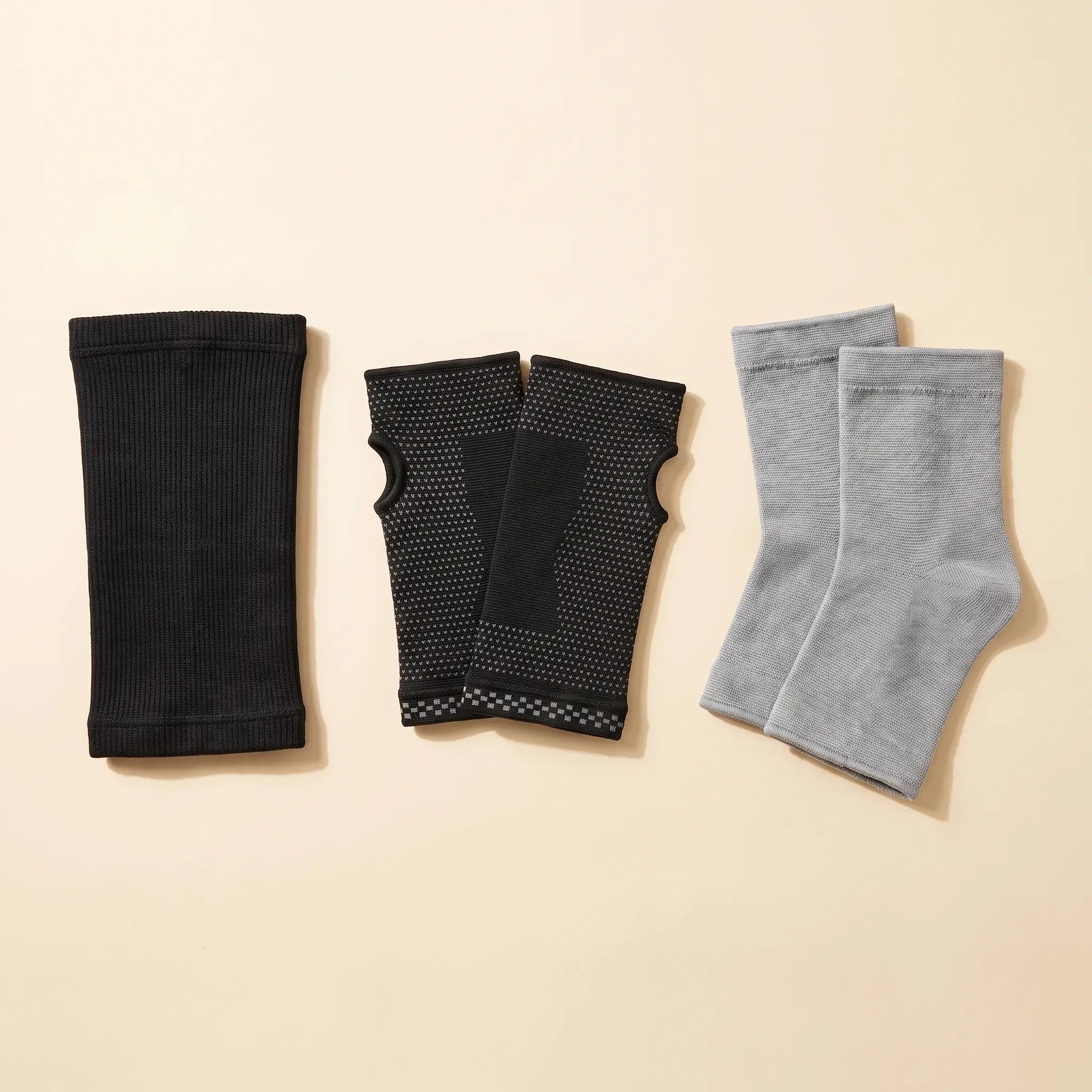 Pack Flexnea : coudière, manchons poignet et paume, chevillères de compression